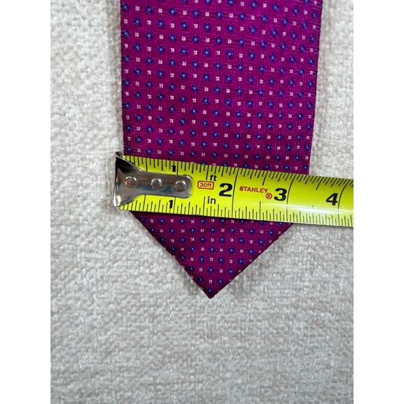Robert Talbot Men’s Red Geometric Silk Necktie 59" × 3.25" 100% Silk Designer - Picture 6 of 9